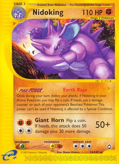 AQ: Nidoking (24) (Reverse Holofoil)