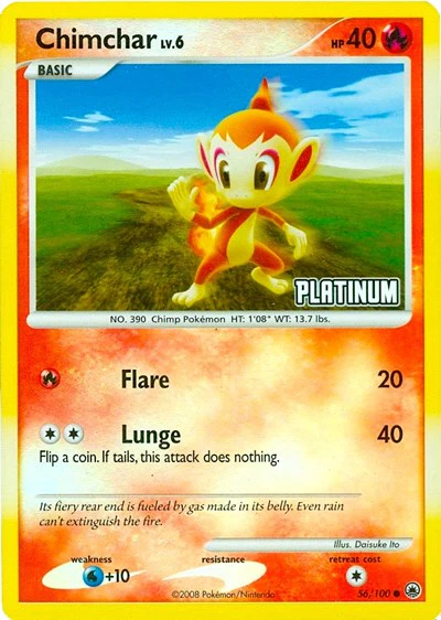 BKP: Chimchar - 56/100 [Platinum] (Reverse Holofoil)