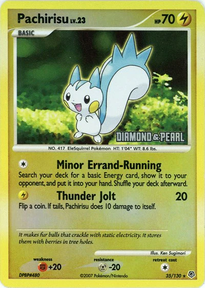 BKP: Pachirisu - 35/130 [Diamond & Pearl] (Reverse Holofoil)