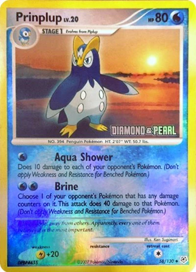 BKP: Prinplup - 58/130 [Diamond & Pearl] (Holofoil)