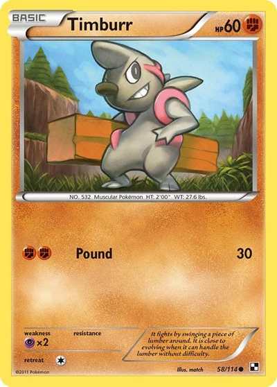 BLW: Timburr (58) (Reverse Holofoil)