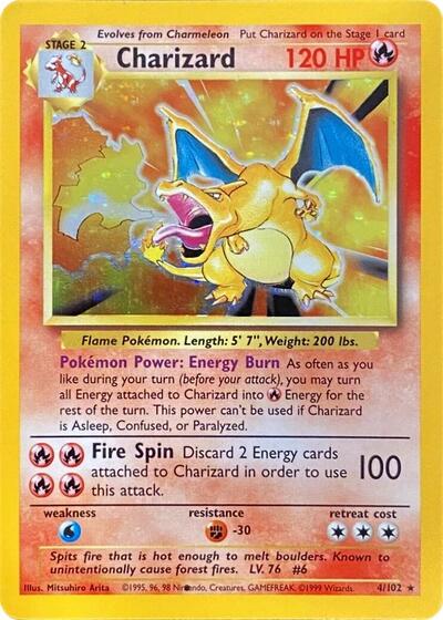 BS: Charizard (Black Dot Error) (Holofoil)