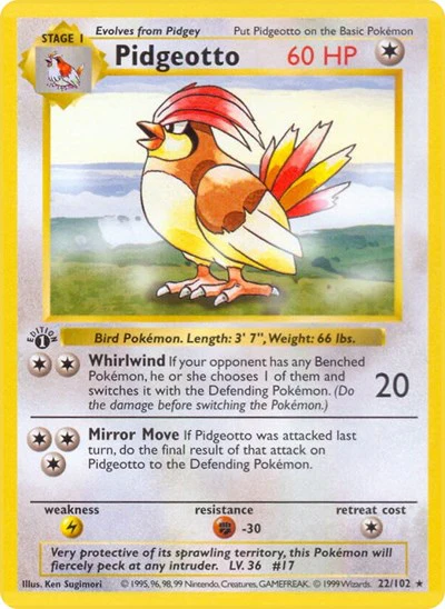 BSS: Pidgeotto (1st Edition)
