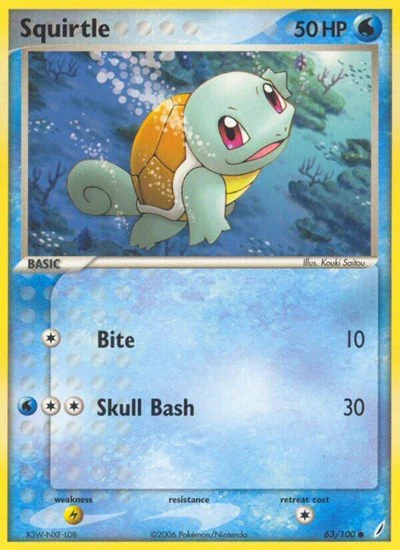 CG: Squirtle - 063/100 (Reverse Holofoil)