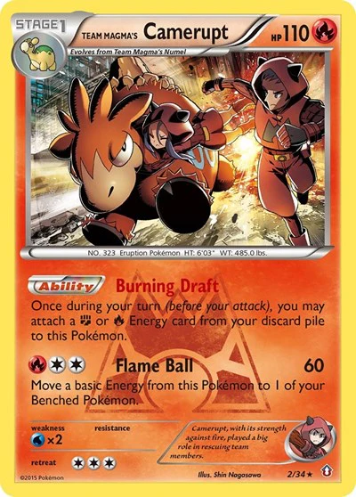 DCR: Team Magma's Camerupt (Reverse Holofoil)