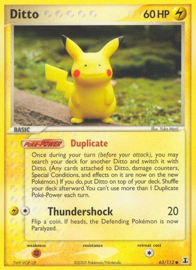 DS: Ditto - 63/113 (Pikachu) (Reverse Holofoil)