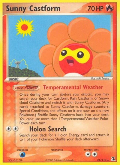 DS: Sunny Castform (Reverse Holofoil)