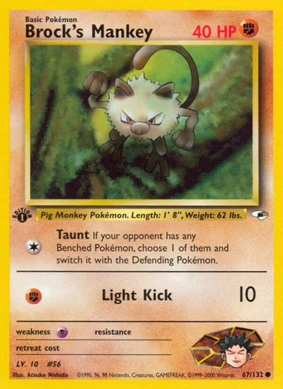 G1: Brock's Mankey (67) (1st Edition)