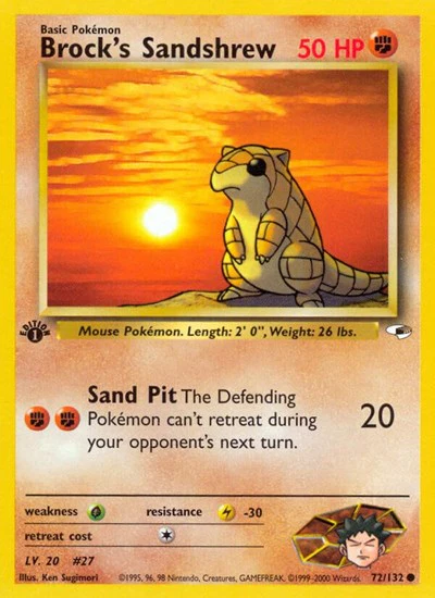 G1: Brock's Sandshrew (72) (1st Edition)