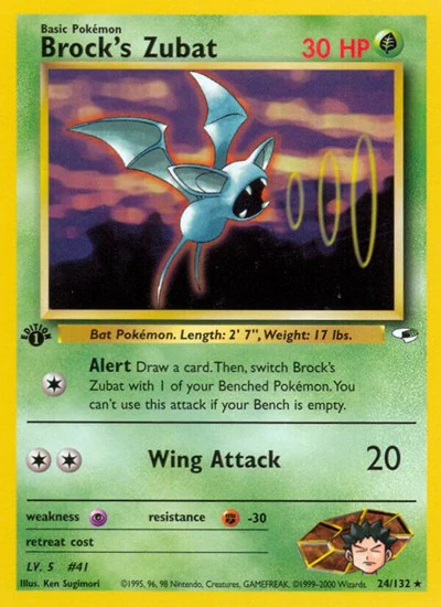 G1: Brock's Zubat (24) (1st Edition)