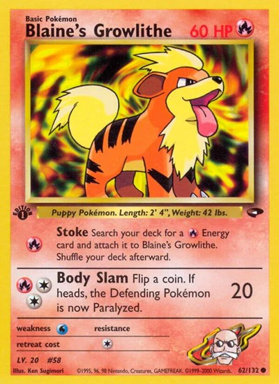 G2: Blaine's Growlithe (1st Edition)