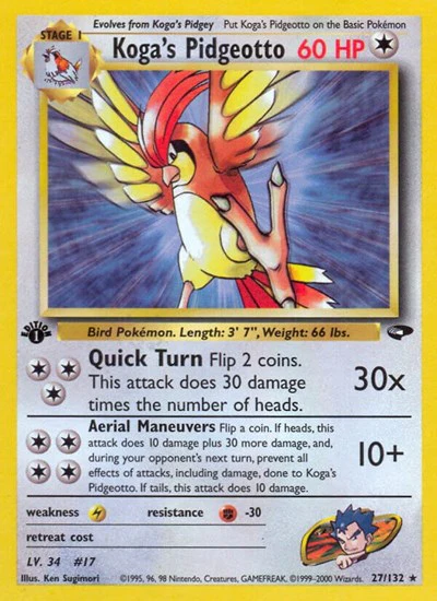 G2: Koga's Pidgeotto (1st Edition)