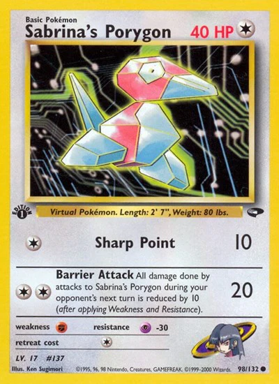 G2: Sabrina's Porygon (1st Edition)