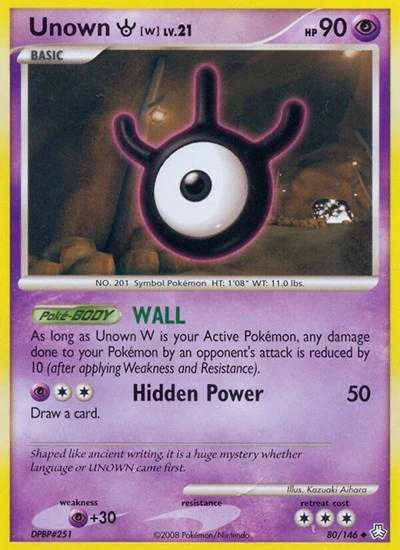 LA: Unown (W) (Reverse Holofoil)