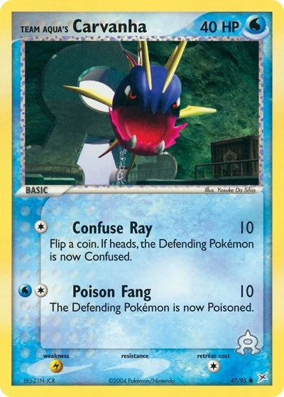 MA: Team Aqua's Carvanha - 47/95 (Reverse Holofoil)
