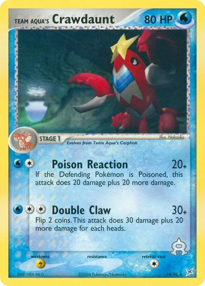 MA: Team Aqua's Crawdaunt - 14/95 (Reverse Holofoil)