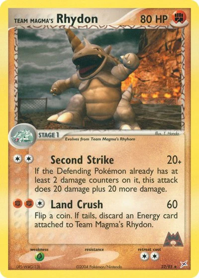 MA: Team Magma's Rhydon - 22/95 (Reverse Holofoil)