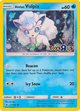 MCAP: Alolan Vulpix - 21/145 (Toys R Us Promo) (Holofoil)