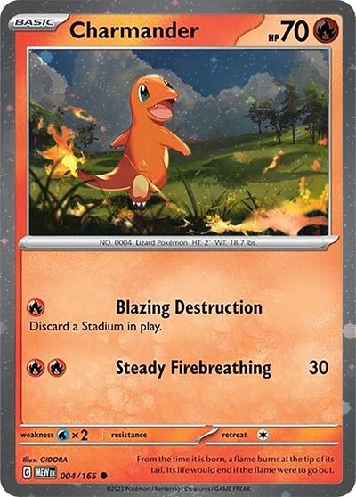 MCAP: Charmander - 004/165 (Cosmos Holo) (Holofoil)