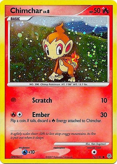 MCAP: Chimchar - 76/130 (Cosmos Holo) (Holofoil)