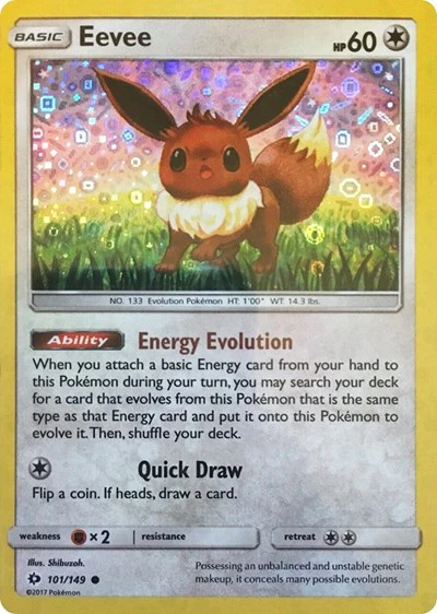 MCAP: Eevee - 101/149 (General Mills Promo) (Holofoil)