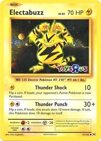 MCAP: Electabuzz - 41/108 (Toys R Us Promo) (Holofoil)