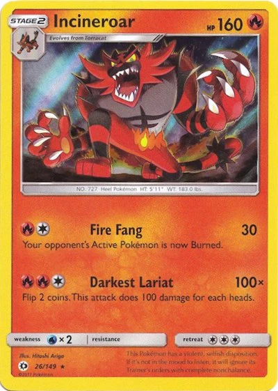 MCAP: Incineroar - 26/149 (Water Web Holo) (Holofoil)