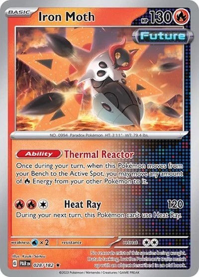 MCAP: Iron Moth - 028/182 (Cosmos Holo) (Holofoil)