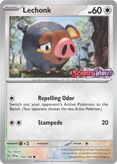 MCAP: Lechonk - 154/198 (Store Promo) (Reverse Holofoil)