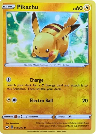 MCAP: Pikachu - 065/202 (Reverse Cosmos Holo) (Reverse Holofoil)