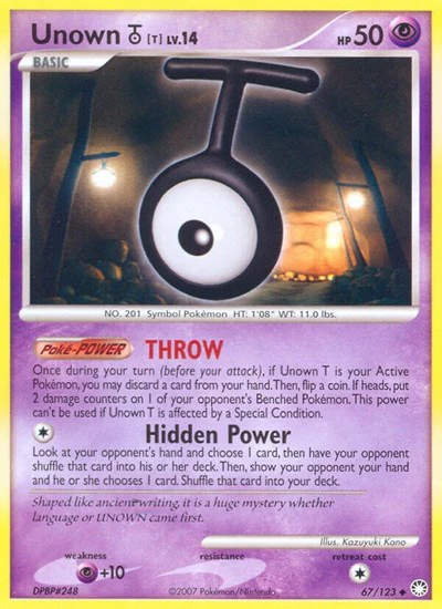 MT: Unown [T] (Reverse Holofoil)