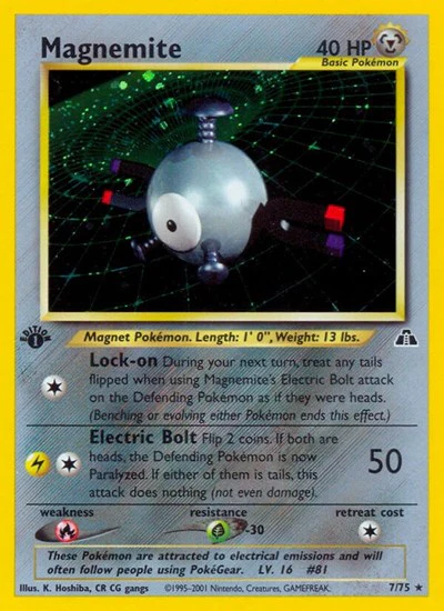 N2: Magnemite (7) (1st Edition Holofoil)