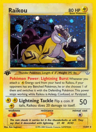 N3: Raikou (13) (1st Edition Holofoil)