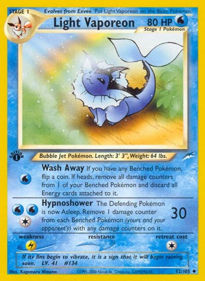 N4: Light Vaporeon (1st Edition)