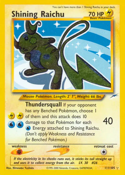 N4: Shining Raichu (Unlimited Holofoil)
