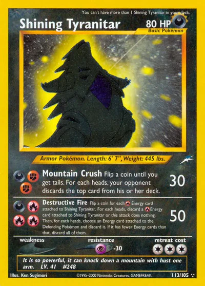 N4: Shining Tyranitar (Unlimited Holofoil)