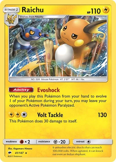 SM03: Raichu (Reverse Holofoil)