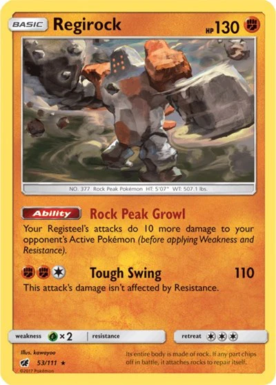 SM04: Regirock (Reverse Holofoil)