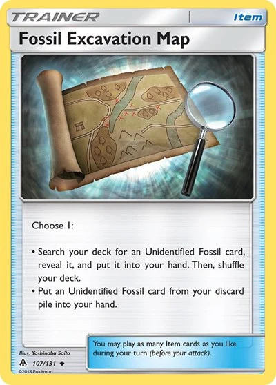 SM06: Fossil Excavation Map (Reverse Holofoil)