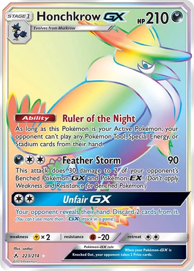 SM10: Honchkrow GX (Secret) (Holofoil)