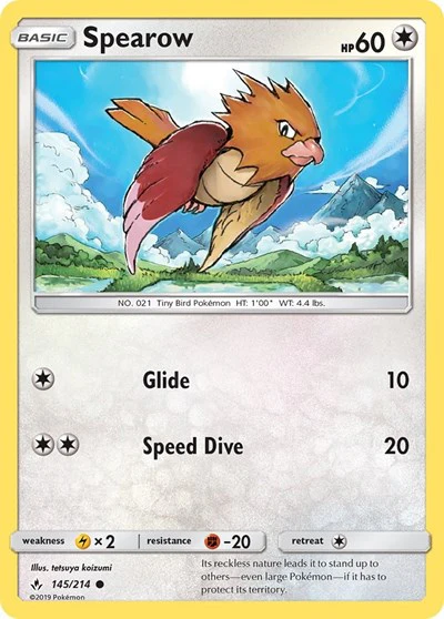 SM10: Spearow (Reverse Holofoil)