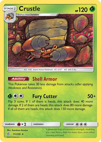SM11: Crustle (Reverse Holofoil)