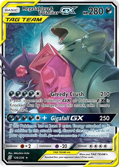 SM11: Mega Sableye & Tyranitar GX (Holofoil)