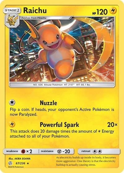 SM12: Raichu (Reverse Holofoil)