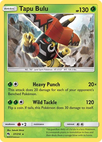 SM8: Tapu Bulu (Reverse Holofoil)