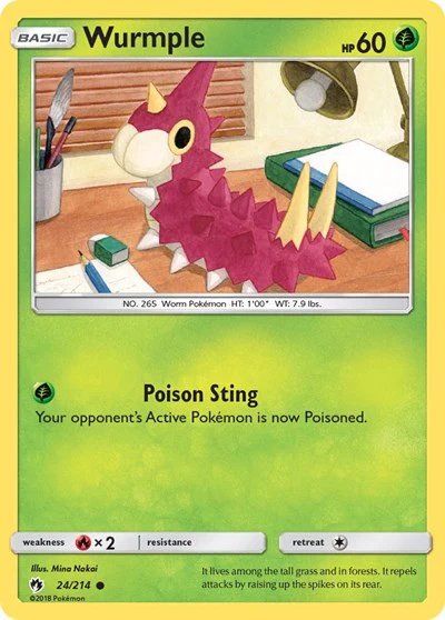 SM8: Wurmple (24) (Reverse Holofoil)