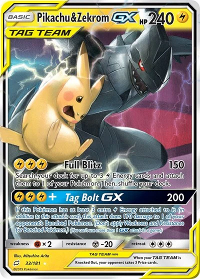 SM9: Pikachu & Zekrom GX (Holofoil)