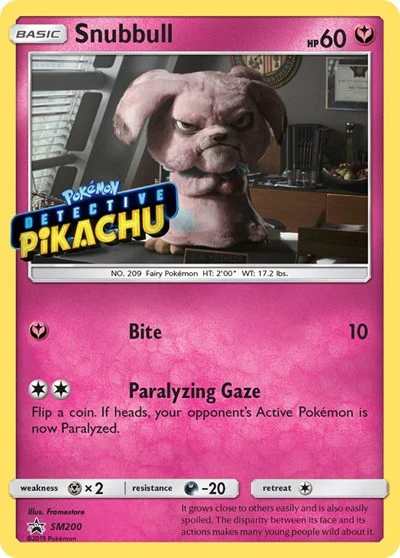 SMP: Snubbull - SM200 (Detective Pikachu Stamped) (Holofoil)