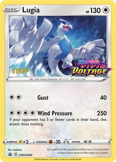 SWSD: Lugia - SWSH069 (Prerelease) [Staff] (Holofoil)