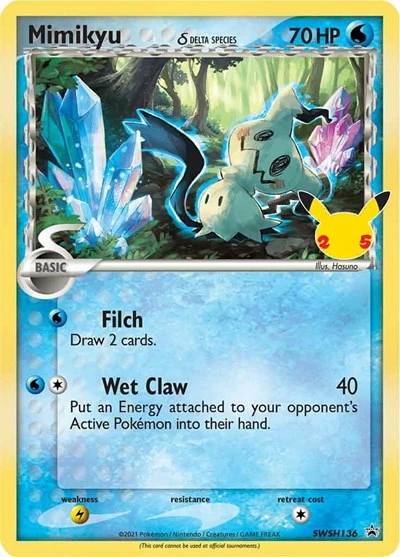 SWSD: Mimikyu (Delta Species) - SWSH136 (Holofoil)